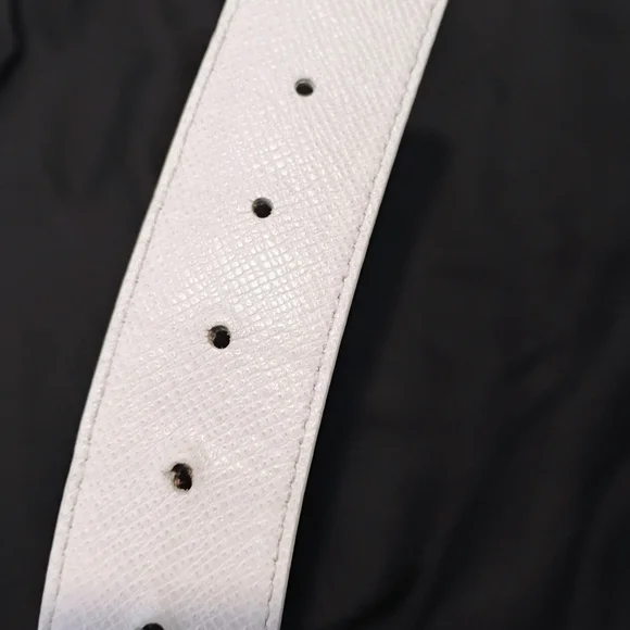 Louis Vuitton White Monogram Belt with Silver Accent - Picture 6 of 7